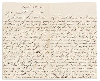 (MORMONS.) Cynthia A. Rogers. Letter by a young second wife in a frontier settlement in Arizona.